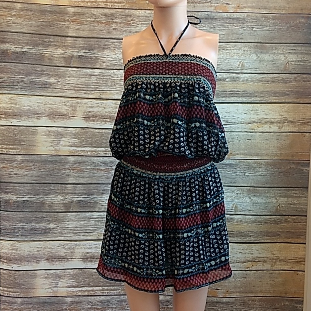MM Couture Multi-Colored Boho Mini Tube Dress